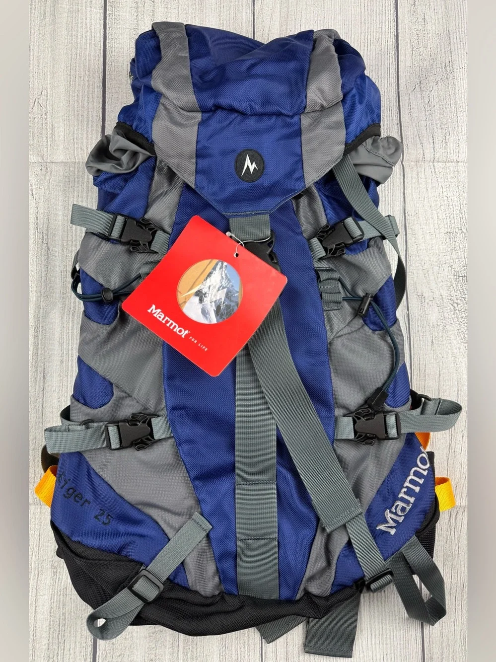 NWT! Marmot Eiger 25 Outdoor Backpack Mountaineering #2533 Blue